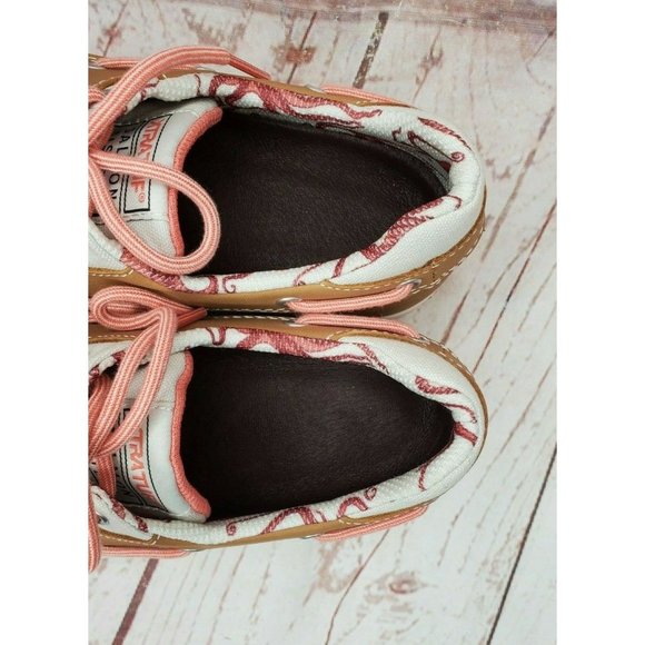 XTRATUF Salmon Sisters Finatic 2 Pink Tan Octopus Deck Shoes Size 7 - Picture 4 of 12